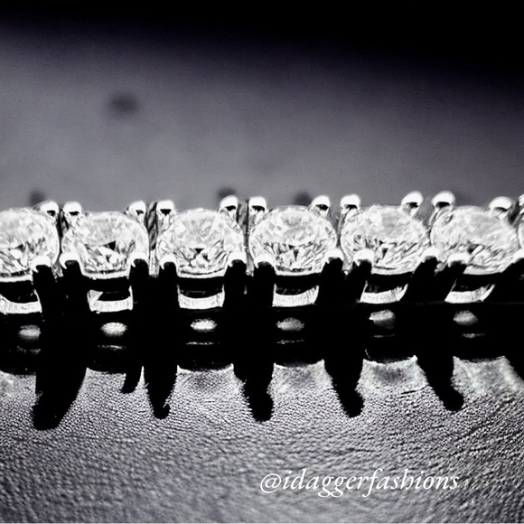 4mm” Tennis Bracelet/925 Solid Sterling Silver/Bridesmaids Wedding Jewel… - Picture 9 of 9